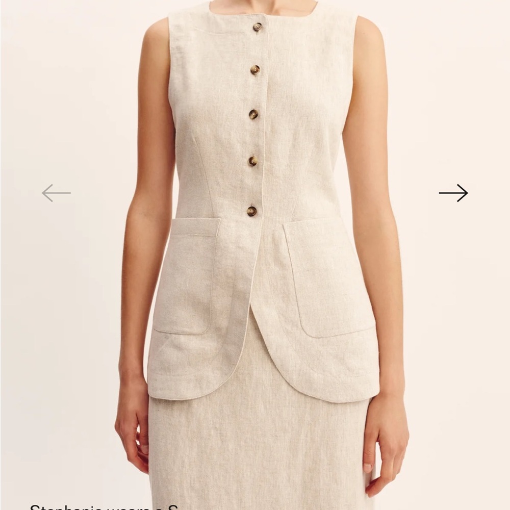 Posse Emma Vest Natural linen